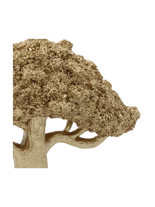 Decorative Polyresin 20x10x19 Tree Gold Keskor 72352