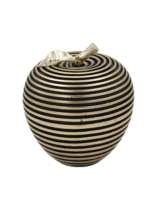 Keskor 67342-1 Polyresin Tischdekoration Mit Apfel Schwarz Gold