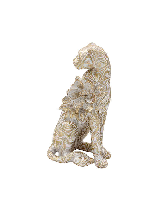 Polyresin Tischdekoration 14x10x24 Aus Tiger Gold Keskor 67361