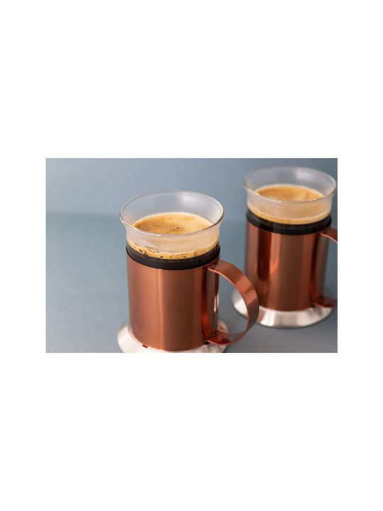 La Cafetière Κούπα Χάλκινη Καφέ 2τμχ