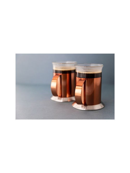 La Cafetière Κούπα Χάλκινη Καφέ 2τμχ