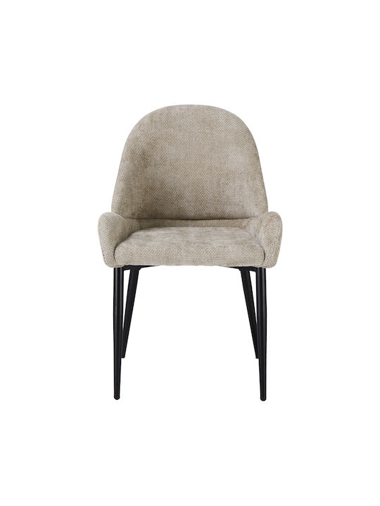 Finda Scaun de Sala de Mese cu Tapițerie Din Material Textil Bej 59x58x86.5cm