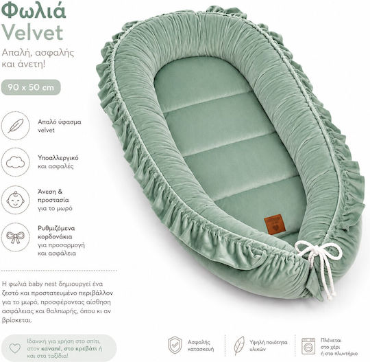 Maboo Baby Nest Pillow Mint 50x90cm Maboo Baby Nest Pillow Mint 50x90cm
