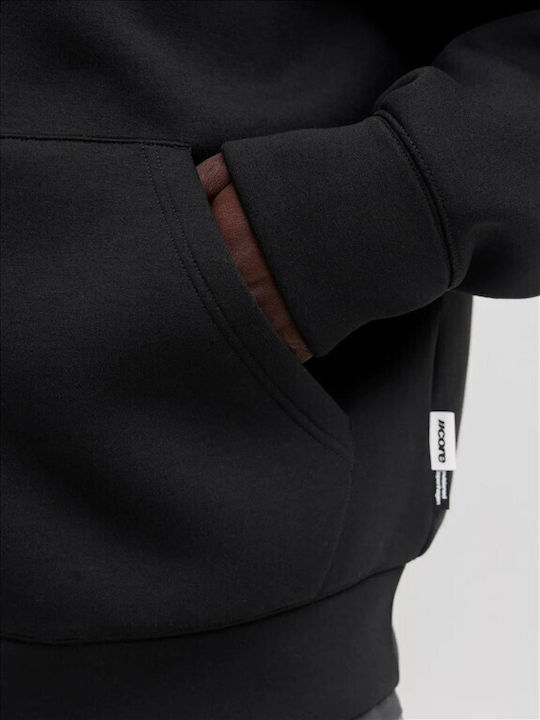 Jack & Jones Sweat Sweat Ζακέτα Black με Κουκούλα