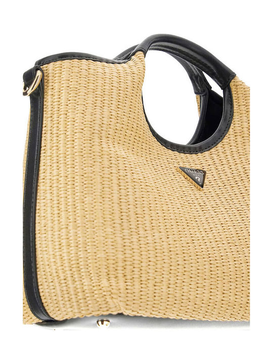 Kirsten Rattan Damen Satchel Tasche Schwarze