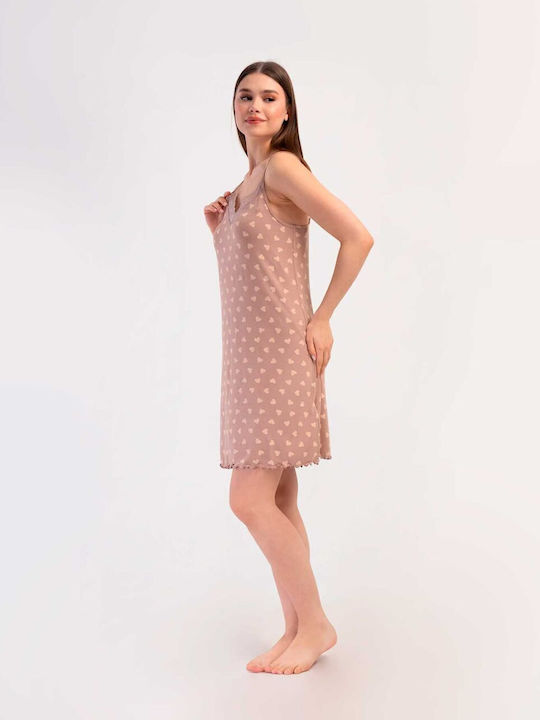 Vienetta Secret Καλοκαιρινό Γυναικείο Νυχτικό Impatiens Pink Vienetta Secret Καλοκαιρινό Γυναικείο Νυχτικό Impatiens Pink