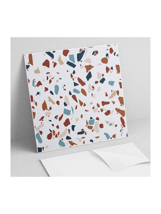 Easy Assembly Vinyl Tile Set Abstract Mosaic Pattern 4x50x50 cm