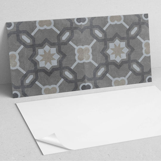 Set of Vinyl Tiles Geometric Print Design 6x60x30 cm