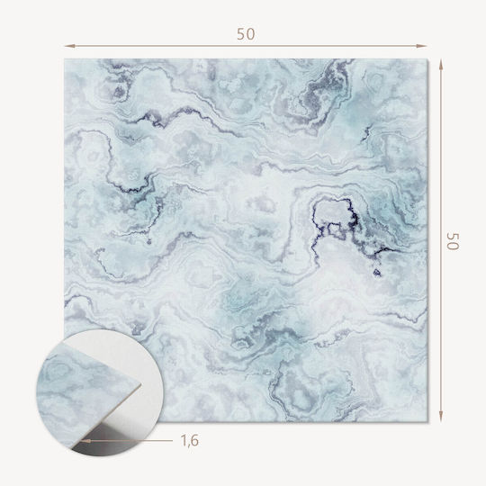 Set Of Vinyl Tiles Kitchen Or Bathroom Decoration Abstract Marble Pattern 4x50x50 Cm
