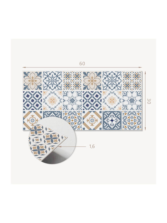 Easy Install Vinyl Tile Pack Mosaic Checkered Designs 6x60x30 Cm
