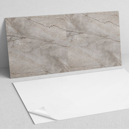 Ready To Install Vinyl Tiles Decorative Print Natural Stone Pattern 6x60x30 Pcs