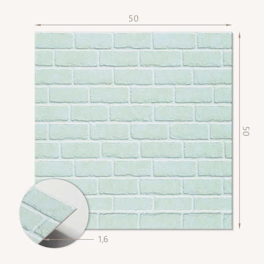 Easy Install Vinyl Tile Pack Wall Design Bricks 4x50x50 Cm