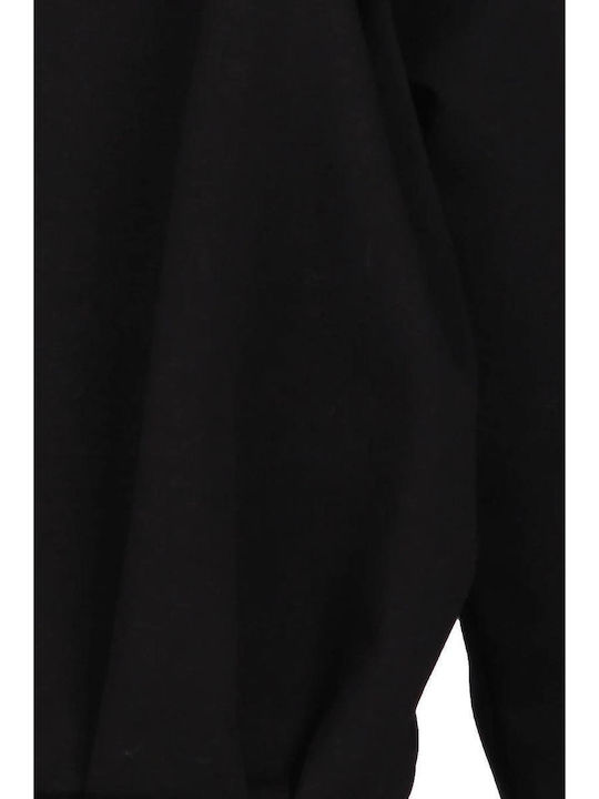 Kids Sweatshirt Cardigan with Hood Black Super Jpd