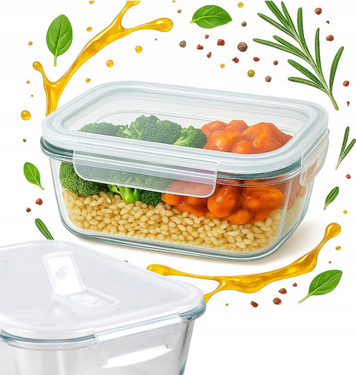 Bimberek Glas-Mittagsbox Weiß 370ml