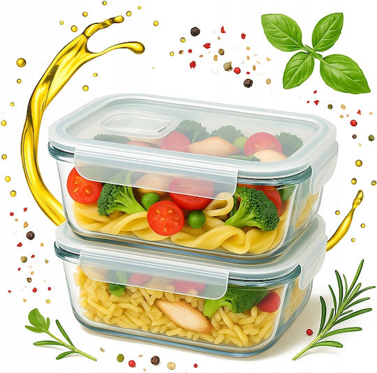 Bimberek Glas-Mittagsbox Weiß 370ml