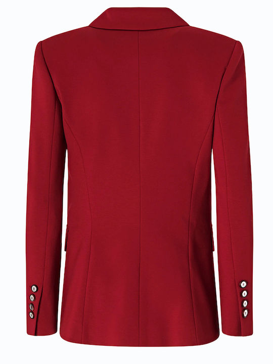 Pinko Long Women's Double Breasted Blazer Red