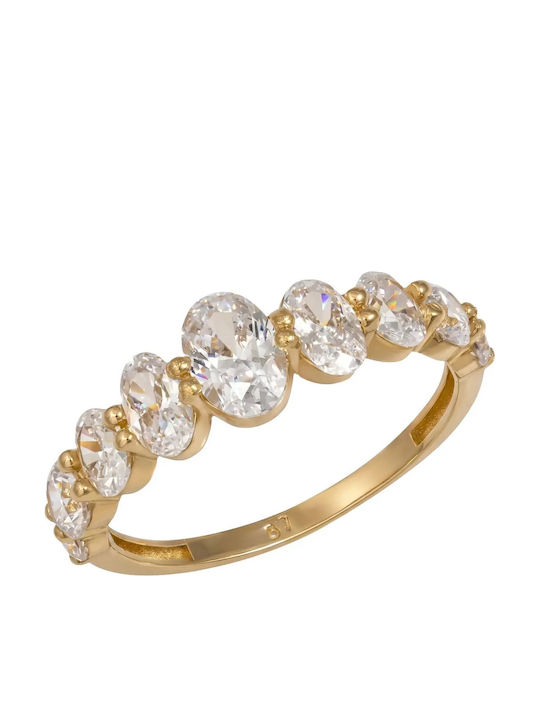 Inel Pentru Femei Cu Zircon Din Aur 9 Carate Inel Pentru Femei Cu Zircon Din Aur 9 Carate