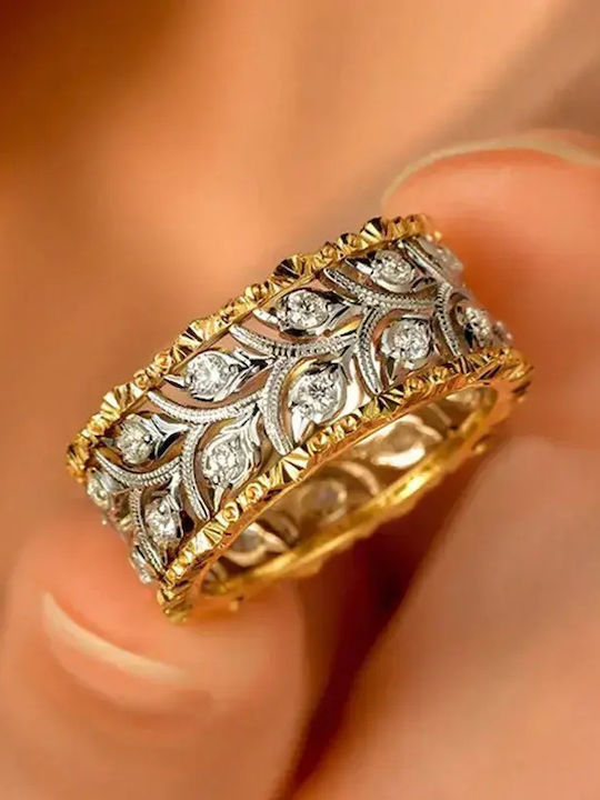 Women's Ring with Zircon Steel Women's Ring with Zircon Steel