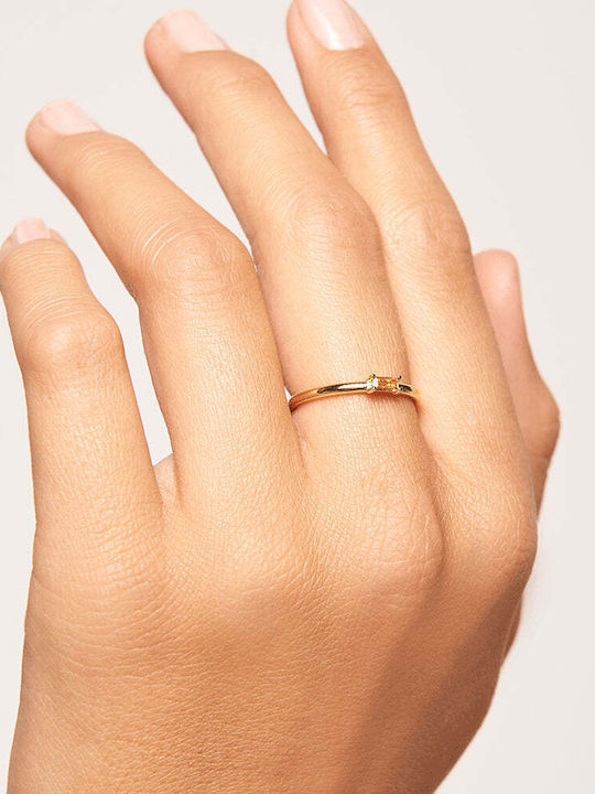 P D Paola Women's Ring with Zircon from Gold Plated Silver