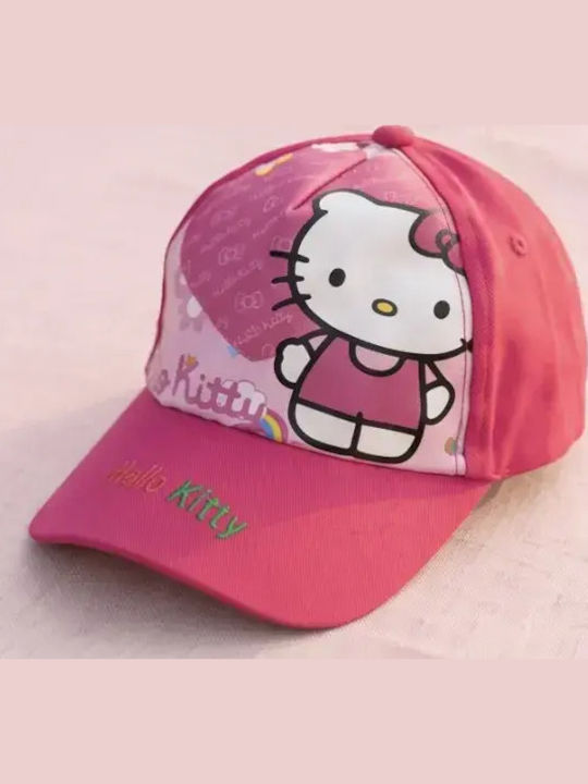 Bode Kids' Hat Jockey Fabric Fuchsia