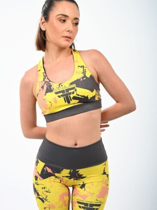 Damen Sport-BH Gelb / Schwarz