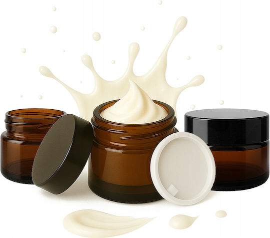 5x Dunkles Glas Gefäß 5g Glas Gefäß Proben Creme Salbe