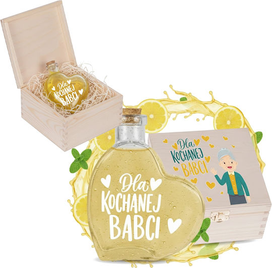 Glas Wein-/Getränkeflasche Heart 250ml Geschenk Likör Oma-Tag