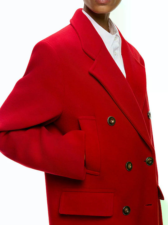 Damenmäntel Rotes Oversized