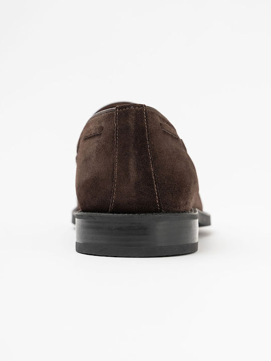 Wildleder Herren Mokassins in Brauner Farbe AR42278