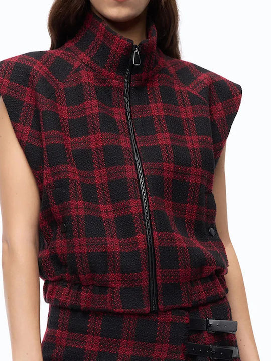 Pinko Vestă femeiască neagră roșie