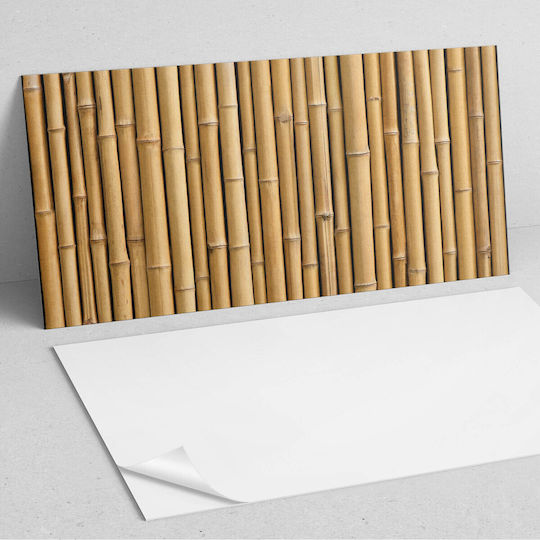 Vinyl Tiles Kitchen Or Bathroom Decoration Natural Bamboo Texture 6x60x30 Cm