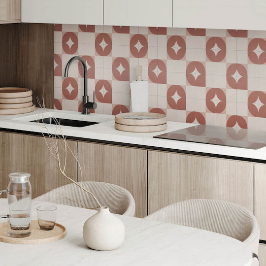 Wandsticker & Wandgemälde Vinyl Panel Grafische Küche Oder Badezimmer 100x50 cm Geometrisches Design Kreise