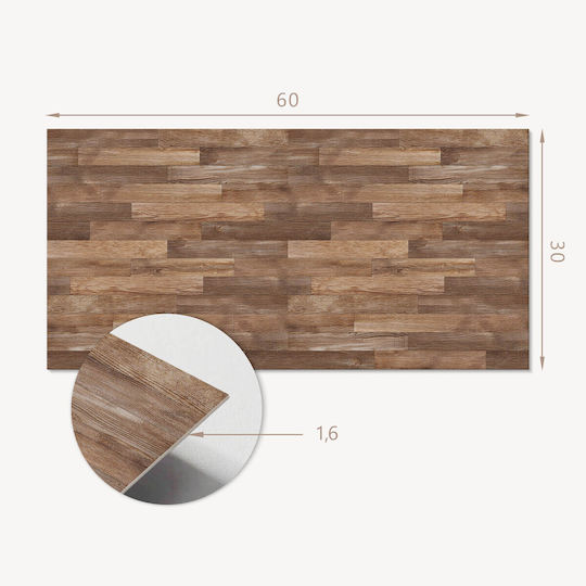 Vinyl Tile Set Kitchen Or Bathroom Decoration Floor Design 6x60x30 Cm