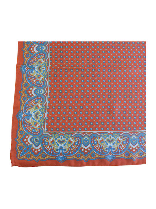 Men's Silky Orange Handkerchief