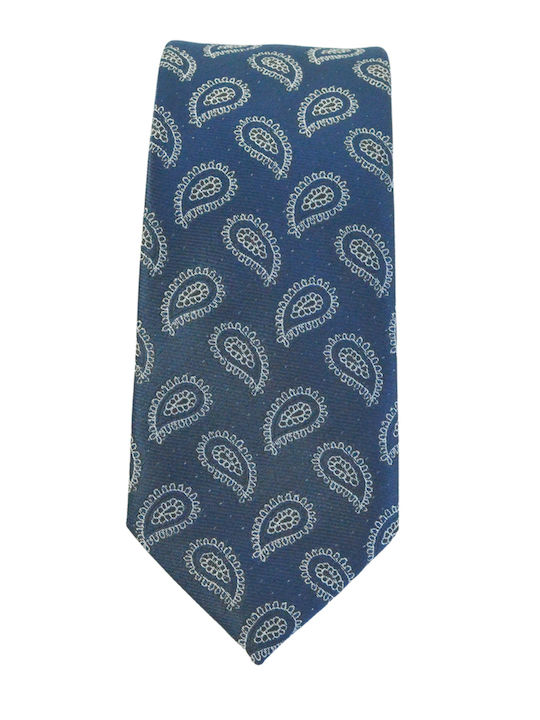 Herren Krawatte Seide mit Gedrucktem Muster in Blau Farbe