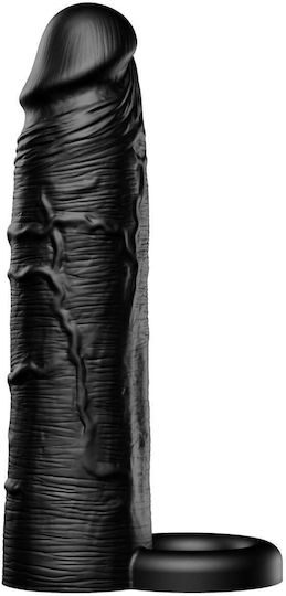 Hidden Desire Inferno Penis-Verlängerung aus Silikon mit Ring 18 Cm Schwarz