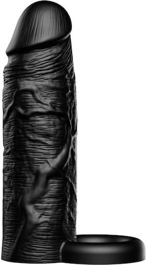 Hidden Desire Inferno Penis-Verlängerung Silikon Penisring 15 Cm Schwarz
