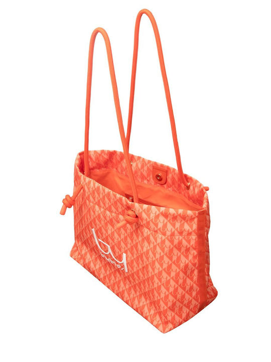 Byblos Fabric Orange Beach Bag
