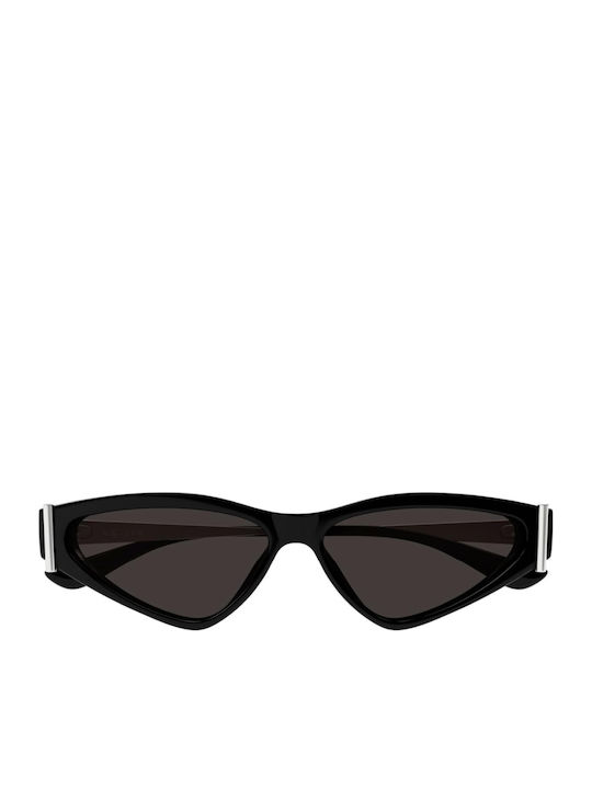 Alexander McQueen Ochelari de Soare Pentru Femei cu Ramă din Plastic Neagră și Lentile Negre