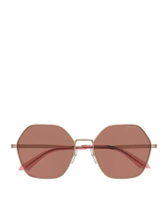 Polaroid Ochelari de Soare Pentru Femei cu Ramă Aurie și Lentilă Polarizată Aurie PLD4205/G DDB/56