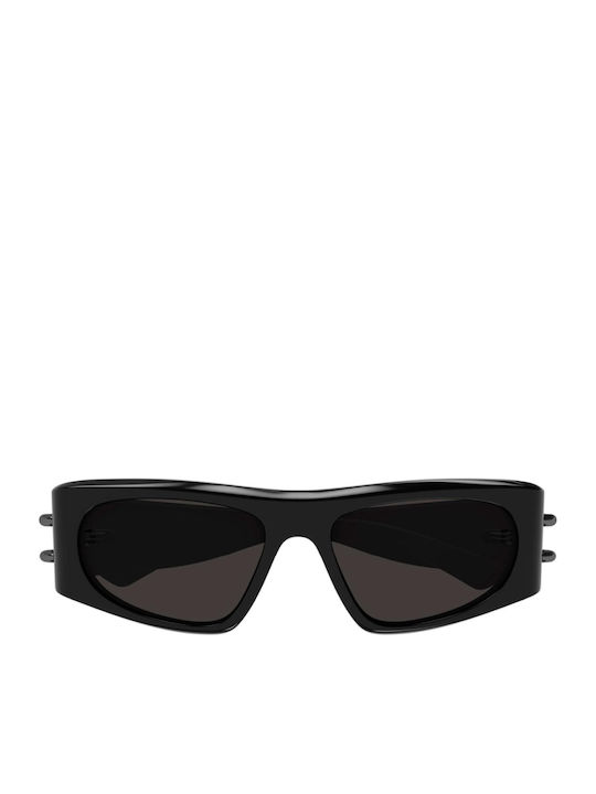 Alexander McQueen Ochelari de Soare Pentru Femei cu Ramă din Plastic Neagră și Lentile Negre