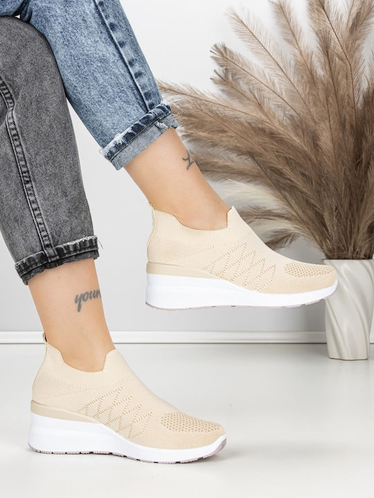 Adidași Flatforms Pentru Femei Bej