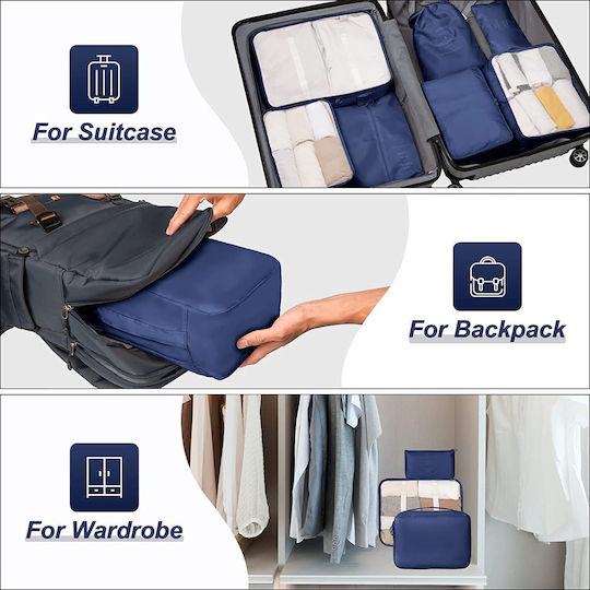 Organizer-Koffer Blau 7 Stück