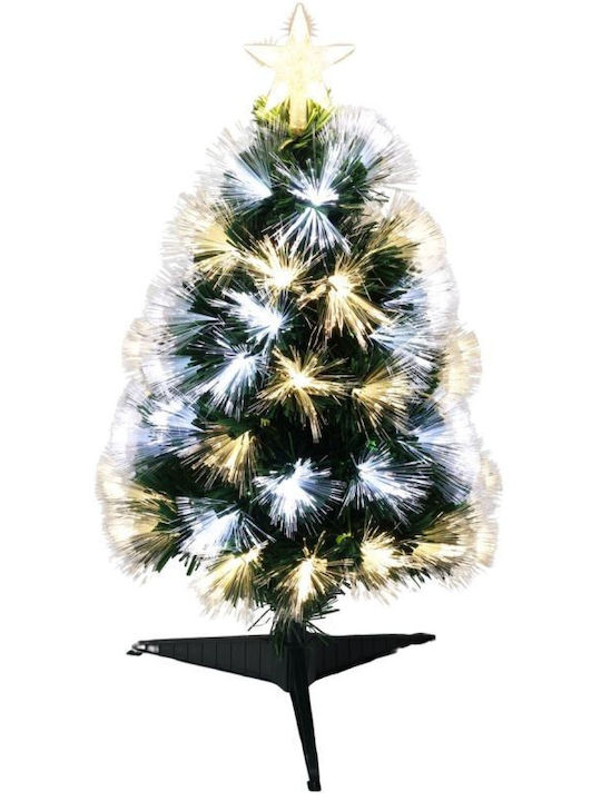 Beleuchtetes Weihnachtsdekorationen mit Kunststoffbaum 60cm Weiß