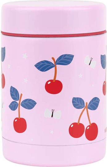 A Little Lovely Company Plastic Kids Water Bottle Thermos with Straw Non Spill Tritan 450ml