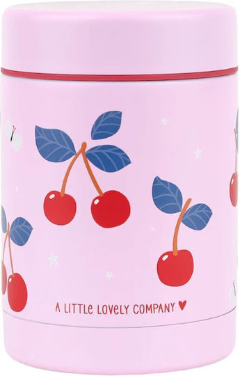 A Little Lovely Company Plastic Kids Water Bottle Thermos with Straw Non Spill Tritan 450ml