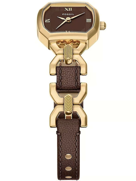 Fossil Trei Ceasuri Dama 22mm Baterie Cu Brățară Din Metal Auriu