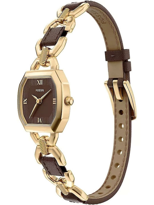 Fossil Trei Ceasuri Dama 22mm Baterie Cu Brățară Din Metal Auriu