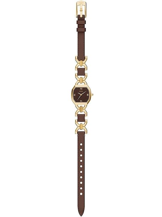 Fossil Trei Ceasuri Dama 22mm Baterie Cu Brățară Din Metal Auriu