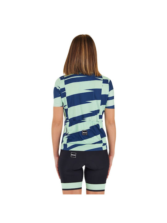 Santini Tricou De Ciclism Pentru Femei Mâneci Scurte Road Bike Verde